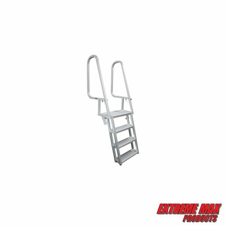 EXTREME MAX Extreme Max 3005.4116 Deluxe Flip-Up Dock Ladder - 4-Step 3005.4116